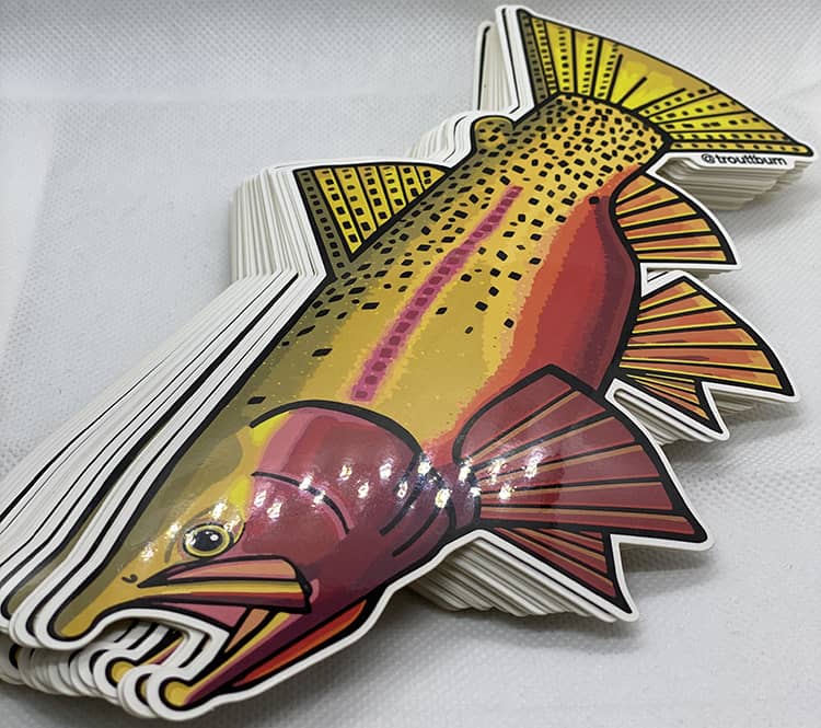 Fly Fishing Stickers Sticker Printing Sticker Mountain