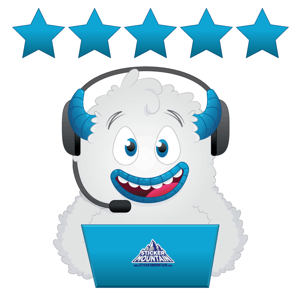customer service marty five starts sticker mountain laptop headset