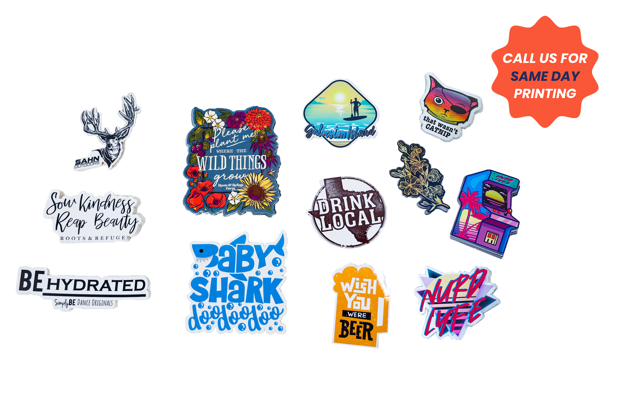 High-quality custom stickers and sticker printing by Sticker Mountain