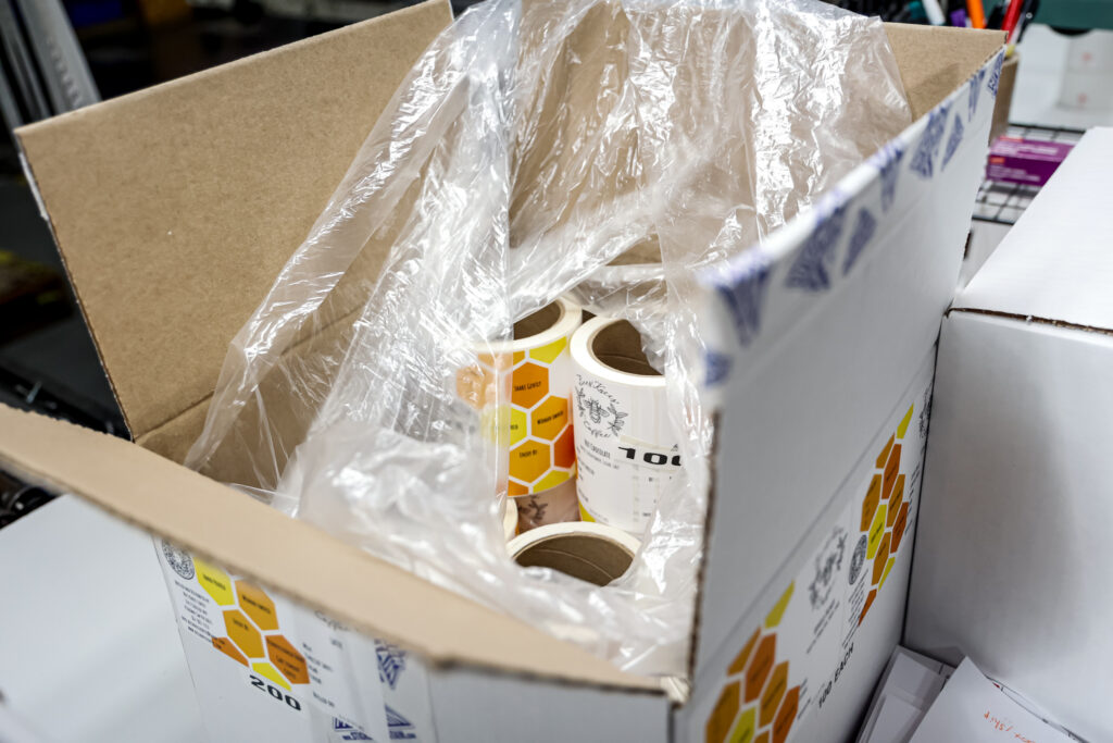 pack and ship your stickers and labels