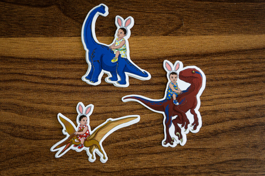 dinosaur birthday stickers