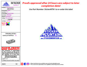 sticker mountain art proof