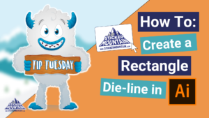 rectangular sticker die line adobe tutorial