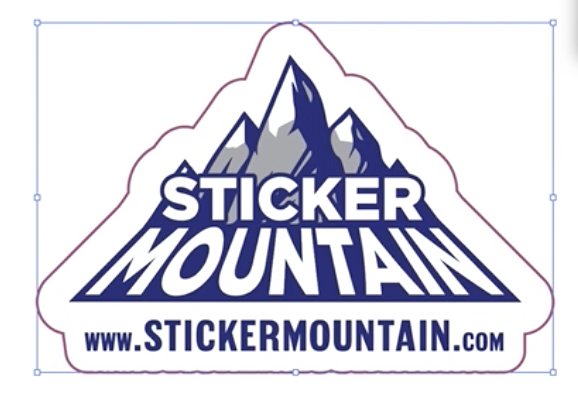 custom sticker red die line