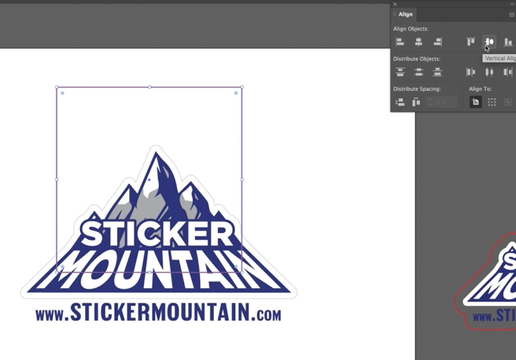 center square sticker