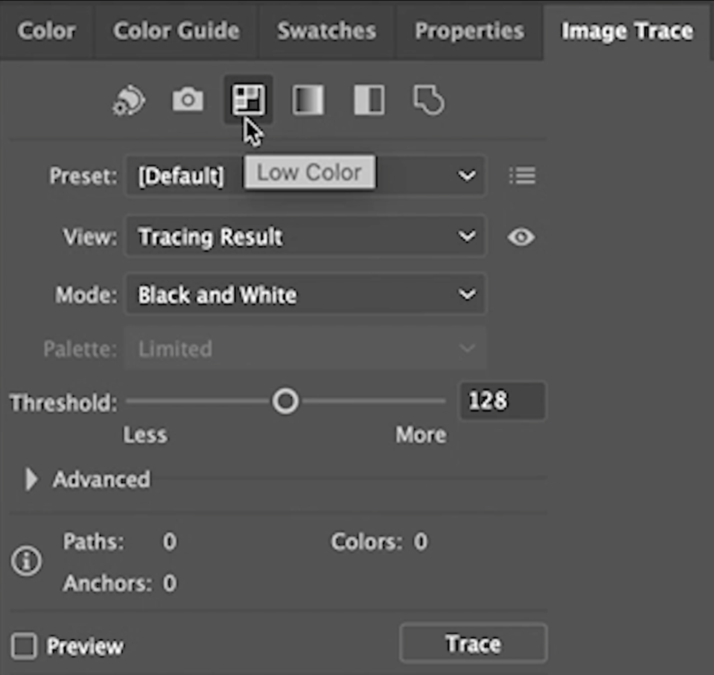 image trace panel