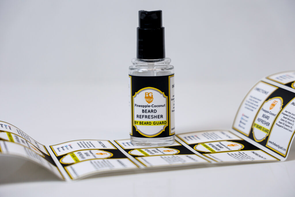 beard oil labels