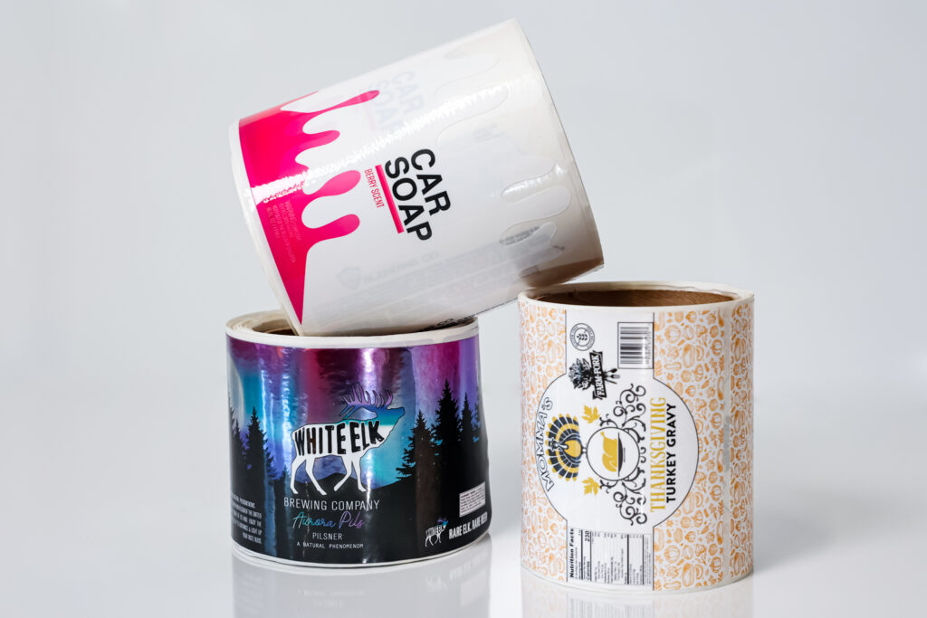 glossy labels