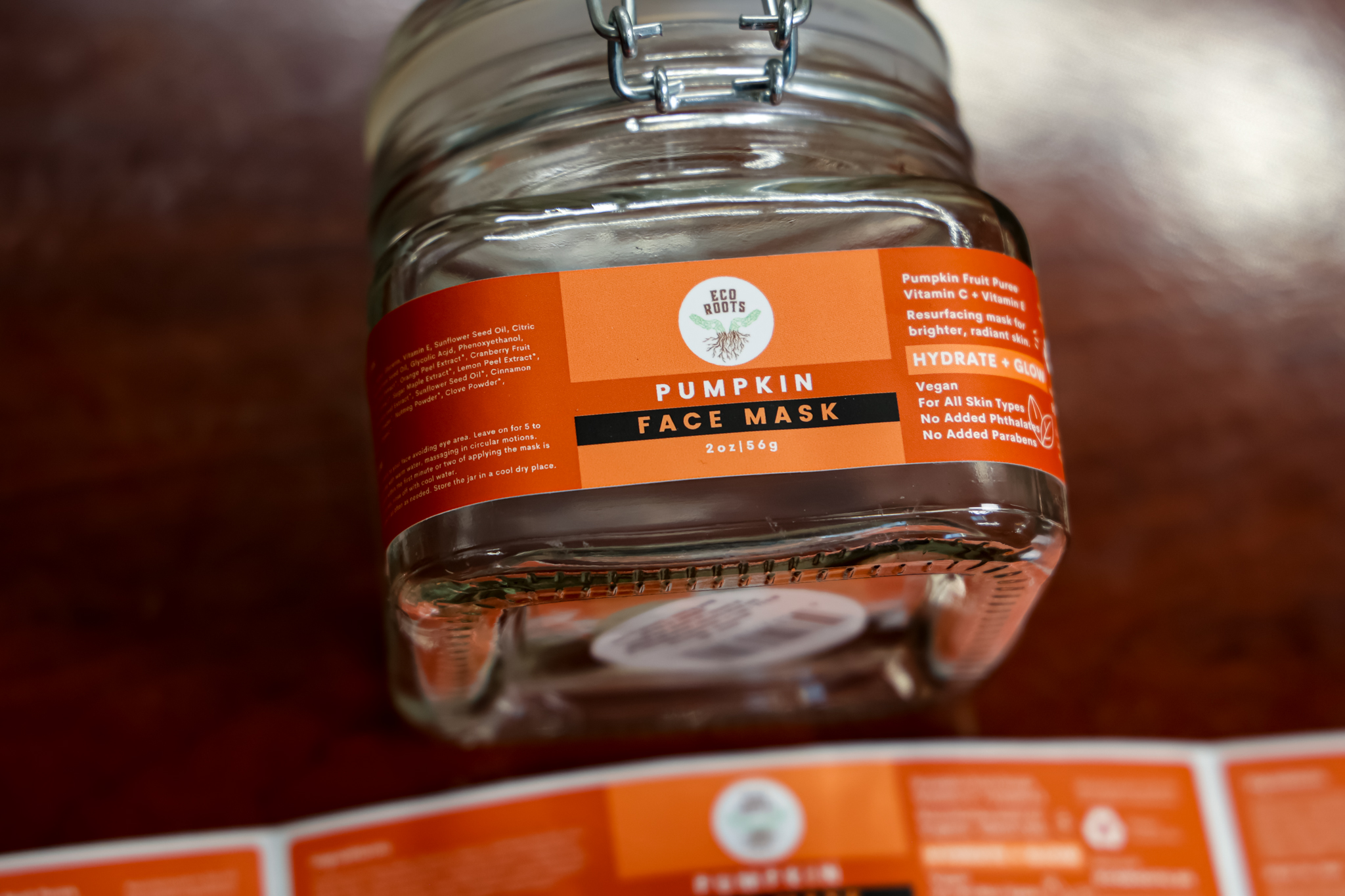 pumpkin face mask labels