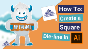 how to square sticker