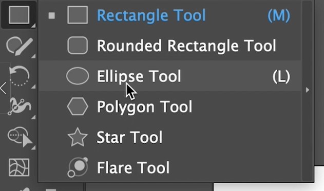 open the ellipse tool