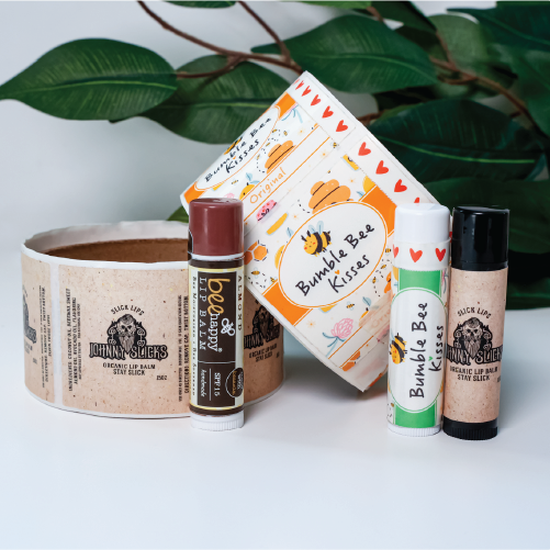 custom white bopp matte gloss lipbalm cosmetic labels