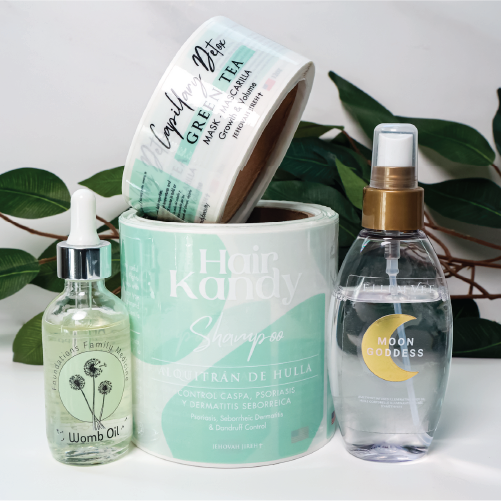 custom clear bopp gloss cosmetic labels