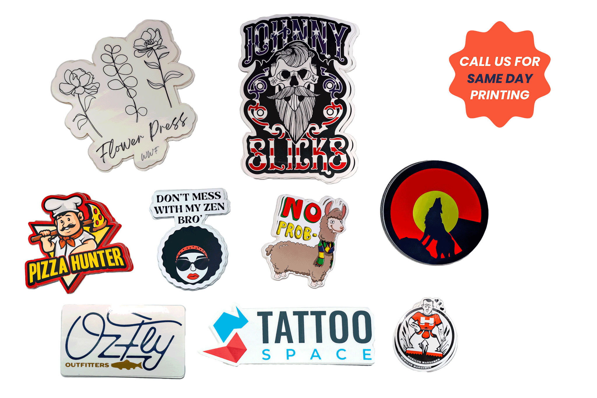 Sticker Printing, Custom Vinyl Stickers