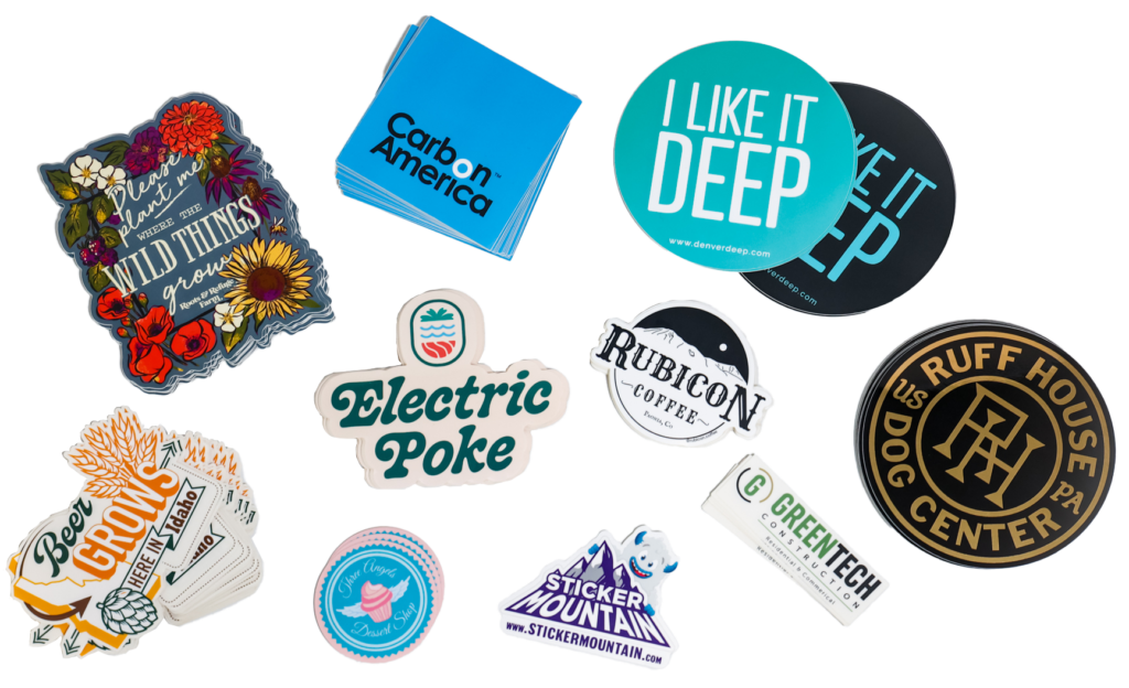 custom stickers white bopp stickers metallic stickers custom shaped stickers clear stickers round stickers circle stickers square rectangle stickers