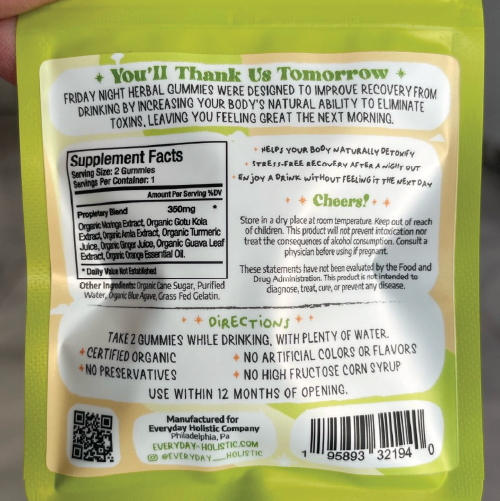 supplement back label compliance white bopp square matte labels