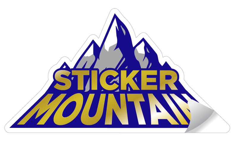 Sticker Mountain custom label printing with gold foil at value prices, free shipping and superior customer service