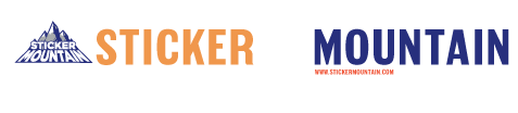 sticker mountain logo bad spacing