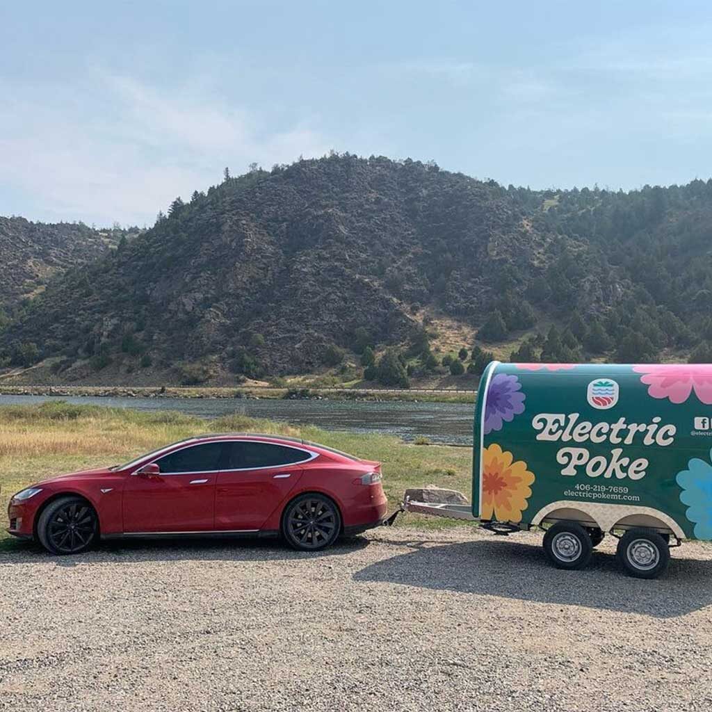 electric poke montana truck sustainable local business hawaiian food