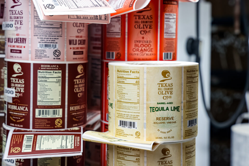 olive oil company labels