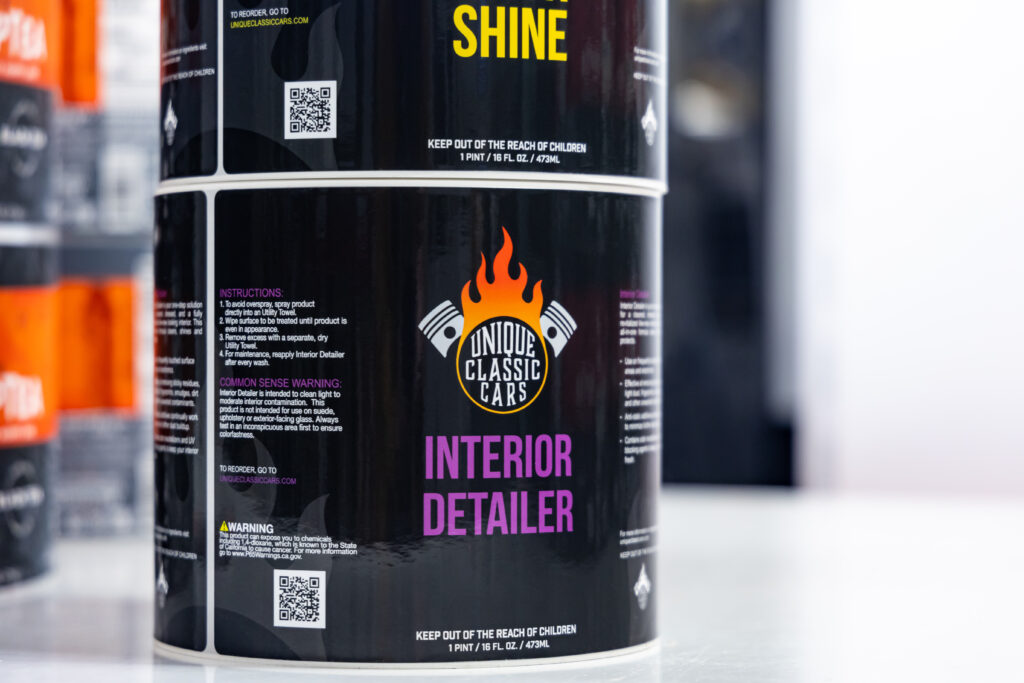 car interior detailer label roll